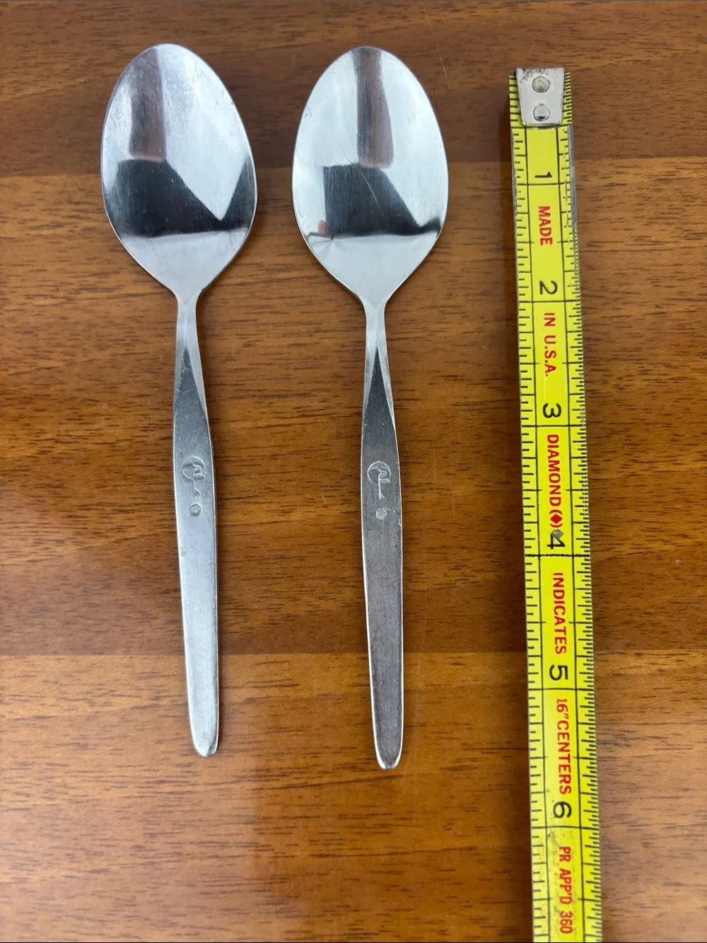 Vintage China airlines (CAL) Hochang high grade stainless steel spoons pair